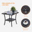 Table d'appoint carrée d'extérieur L 17,7 po x l 17,7 po