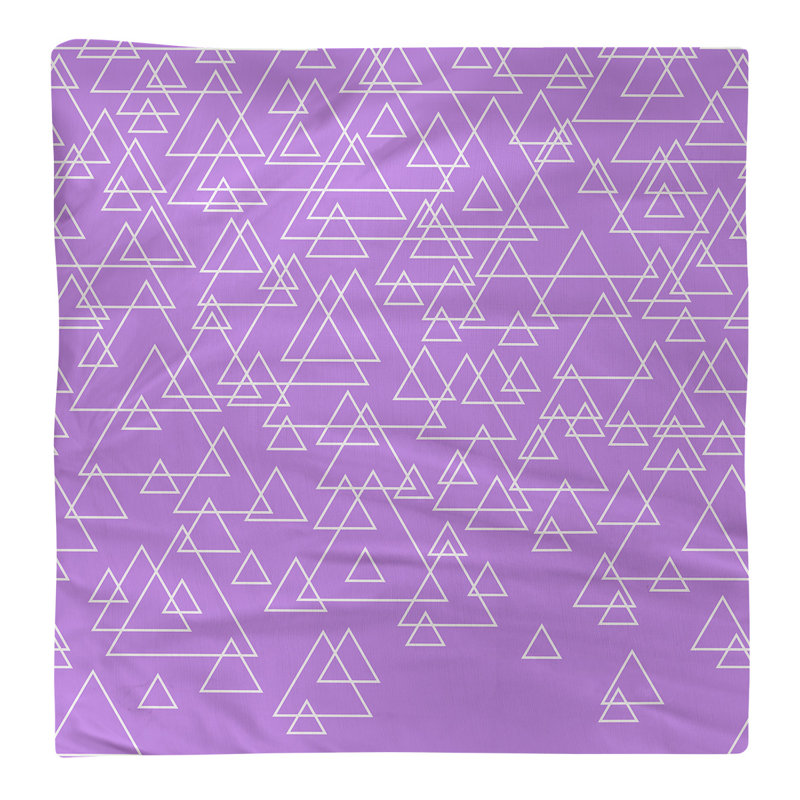 Serviette en coton à triangles de dispersion, H 0,1 po x l 22 po x P 22 po, Mauve, Sergé de coton
