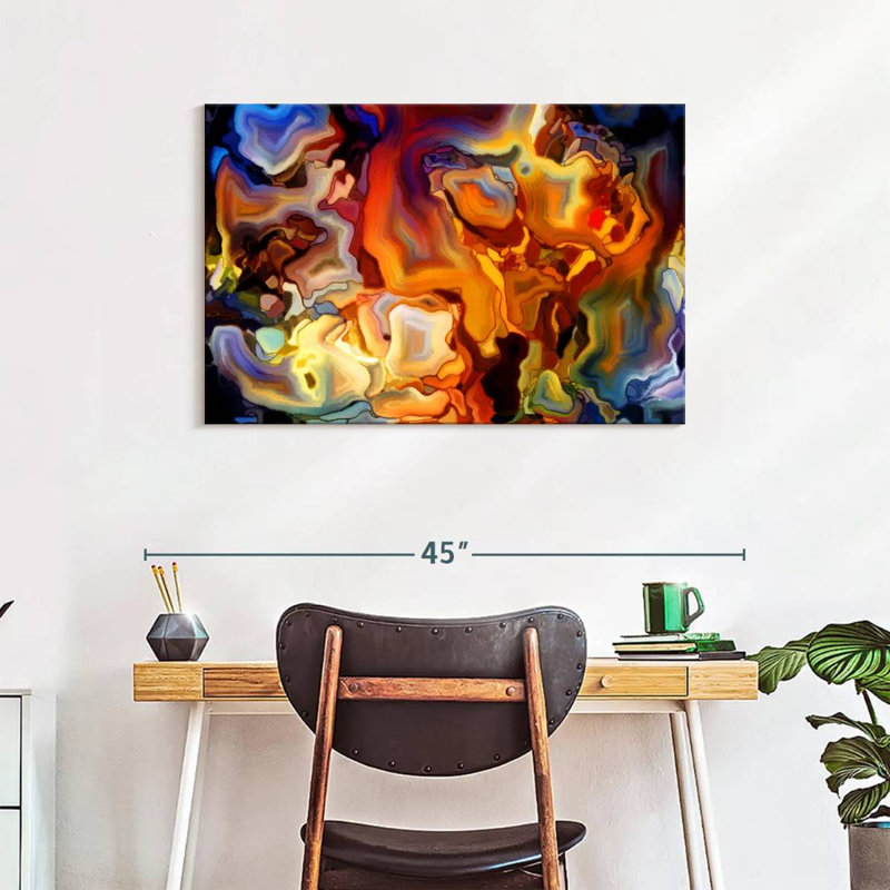 Abstract Stained Glass Canvas Print, 36" H x 24" W x 1.25" D