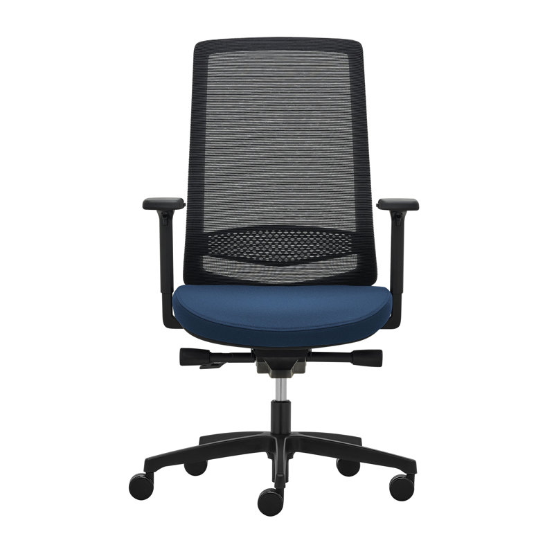 Manjula Foam Padding Office Chair, Navy