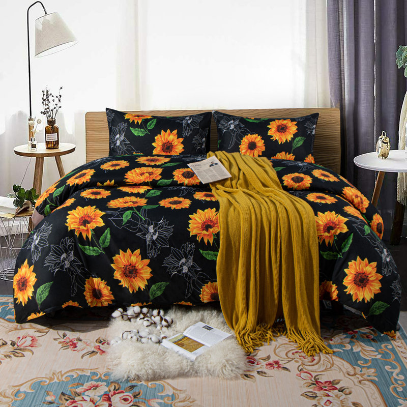 Ensemble de literie pour enfants - Housse de couette réversible rayée en microfibre brossée avec fermeture à glissière, ensemble d'édredon à imprimé super doux comprenant des taies décoratives?