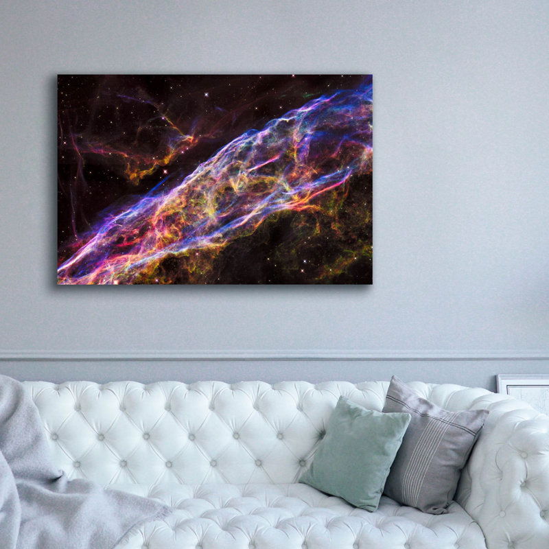 «Veil Nebula» par Hubble Space Telescope, art mural de la NASA, H 40 po x l 60 po x P 1,5 po
