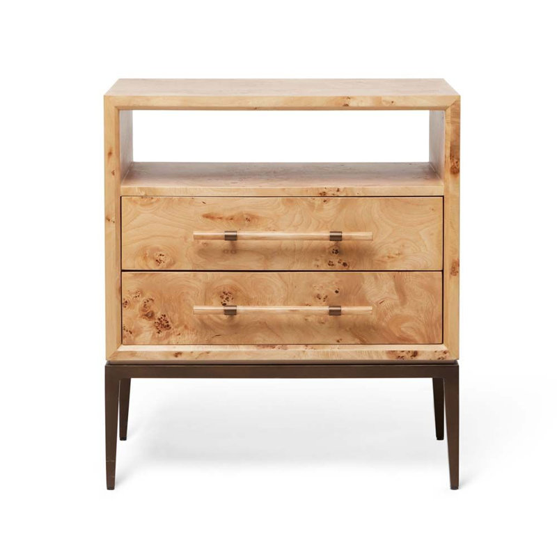 Commode de chevet Burton - Parchemin, Canyon / bronze foncé