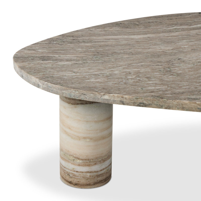 Zion Marble Coffee Table, White