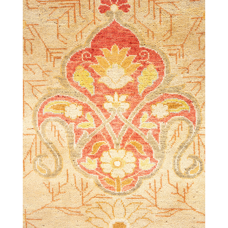 Keller One-of-a-Kind 9' 2" X 11' 2" 2010s Wool Area Rug in Yellow