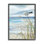 «Bird & Abstract Beach» par Carol Robinson, reproduction encadrée sur bois