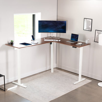 Bureau d'angle électrique VIVO, poste de travail en L