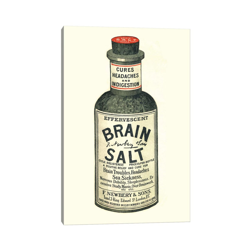 1890s Brain Salt Magazine - Print on Canvas, 66.04 cm H x 45.72 cm W x 3.175 cm D, Wrapped Canvas