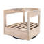 Fauteuil club pivotant en bois Telluride