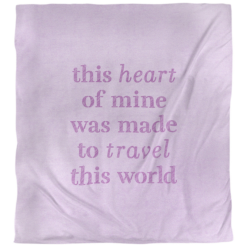 Housse de couette réversible Quotes, Violet, Housse de couette pour grand lit