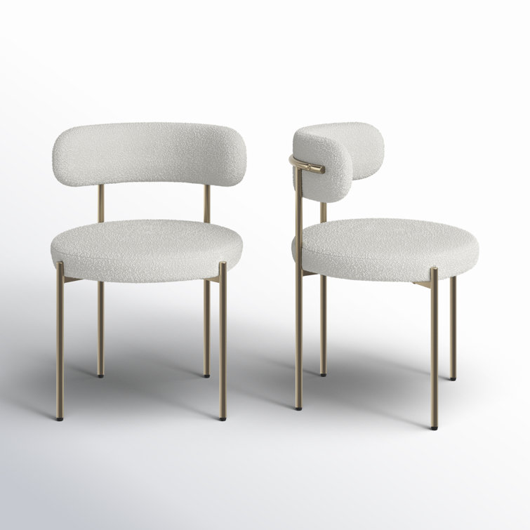 Sherwood Solid Back Boucle Side Chair