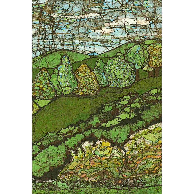 Paysage vert II, H 18 po x l 12 po