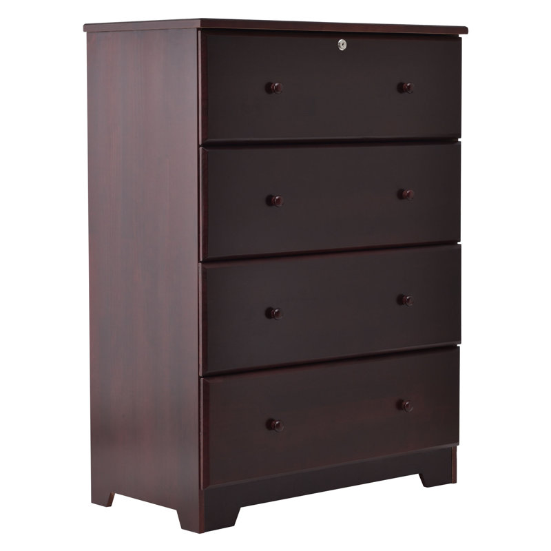 Commode 4 tiroirs Diarte, Acajou