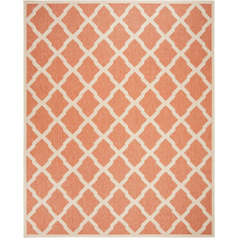 Ferrill Linden 100 Performance Geometric Indoor/Outdoor Area Rug, Rectangle 8' x 10'