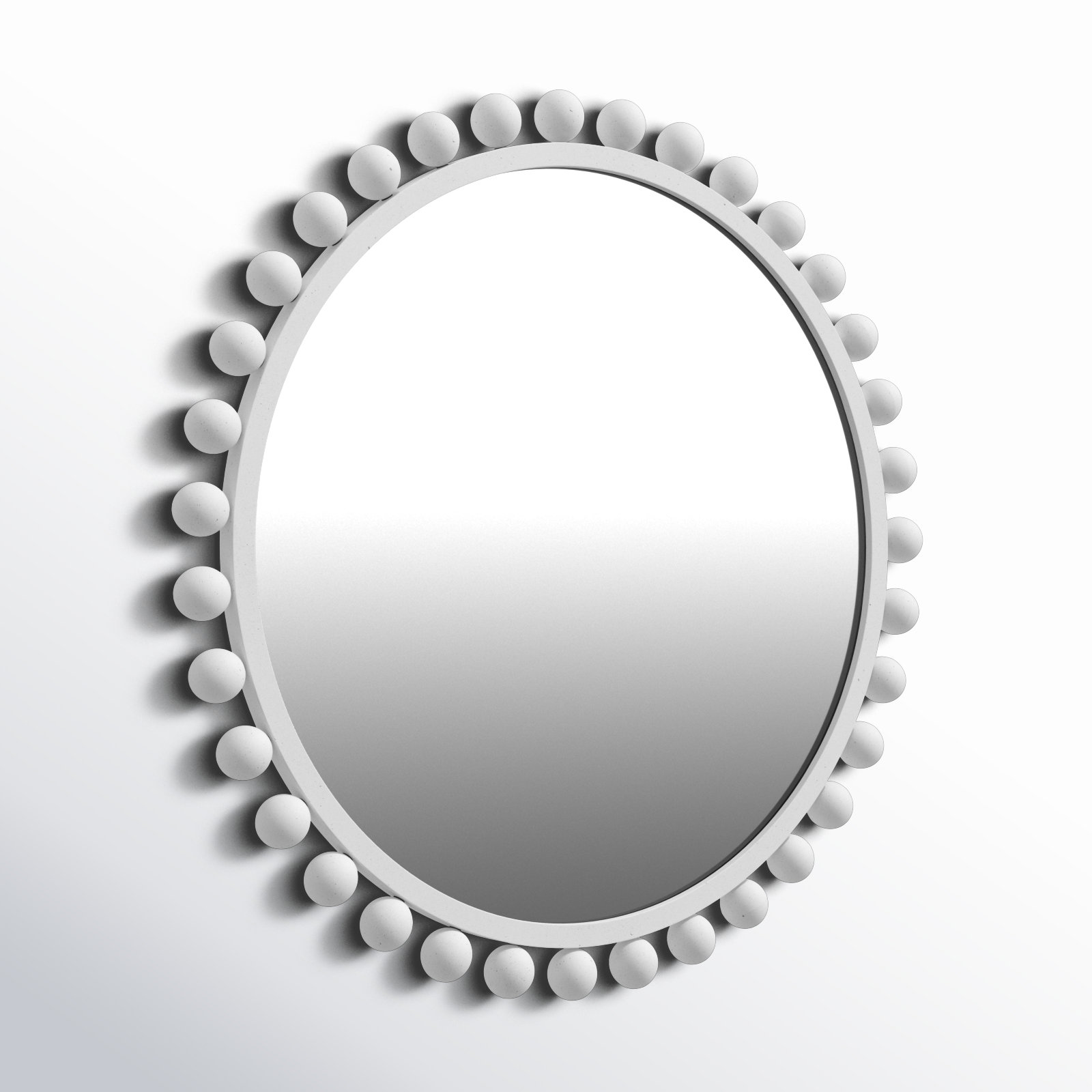 Suzie 44" Accent Mirror, Matte White