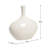 8" Wide Crackled Effect Gloss White Ceramic Table Vase -260044284