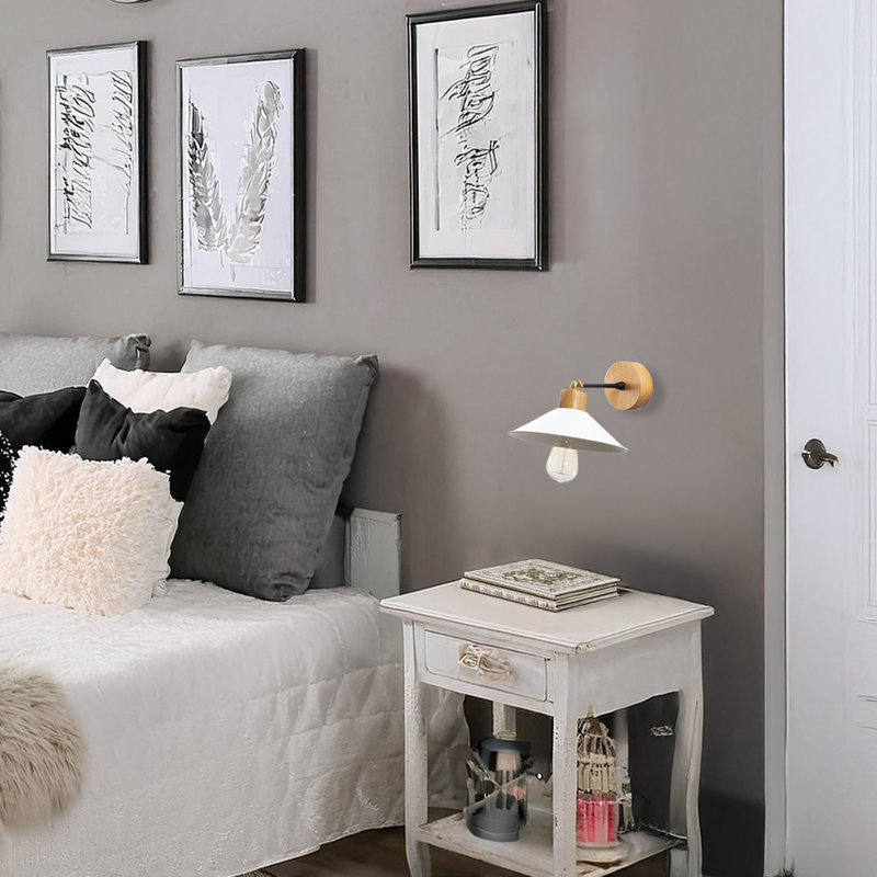 Applique murale ajustable, H 7,9 po x l 9,4 po x P 9,8 po, Blanc