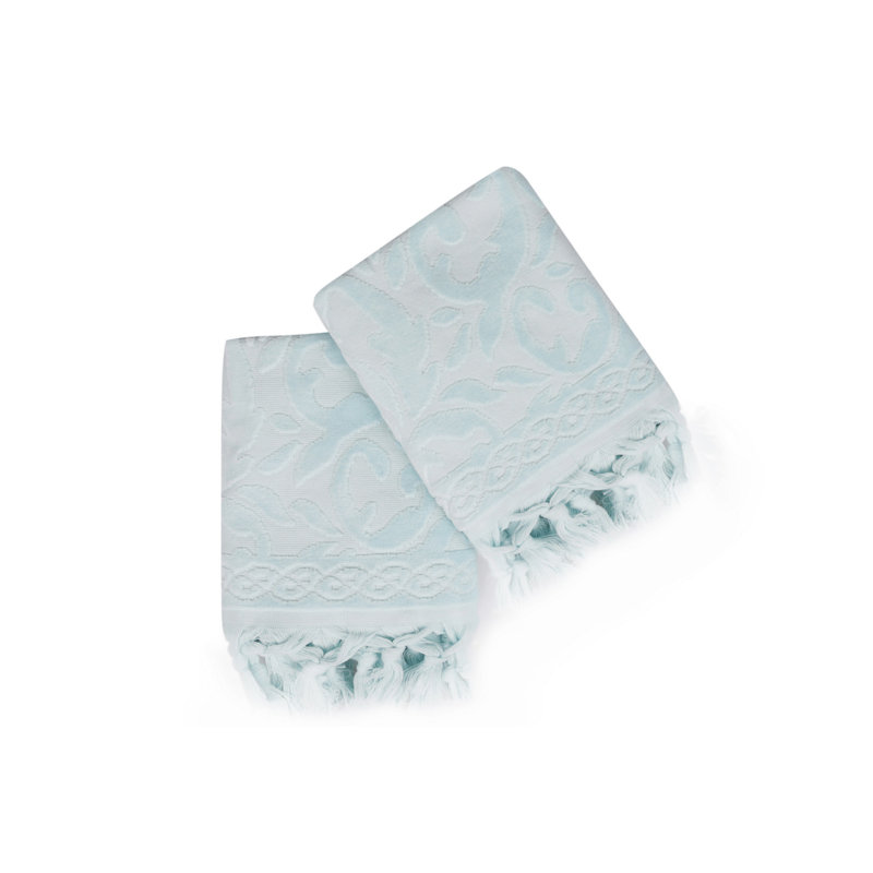 Ensemble de 2 serviettes 100% coton Letts, Bleu
