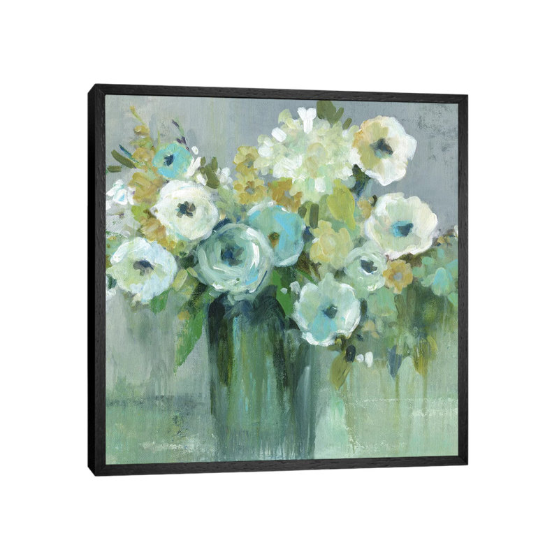 Fresh Cut Emeralds by Carol Robinson - Painting on Canvas, Black Framed, 66.04 cm H x 66.04 cm W