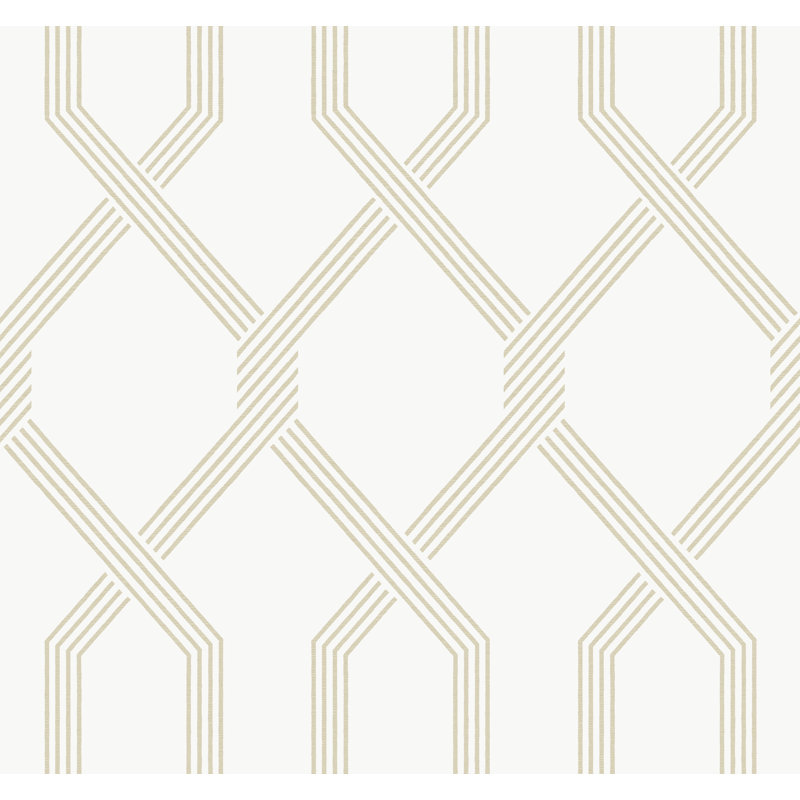 Palisade Geometric Wallpaper Double Roll, Beige