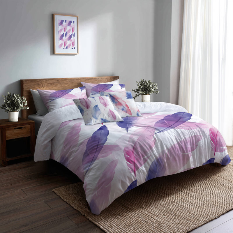 Ensemble de literie 5 pièces French Country - Ensemble de housse de couette et coussin décoratif