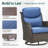 Simle 7-Piece Outdoor Seating Group PE Wicker Swivel Glider Chair With Cushions And Side Table-110925340-110925341