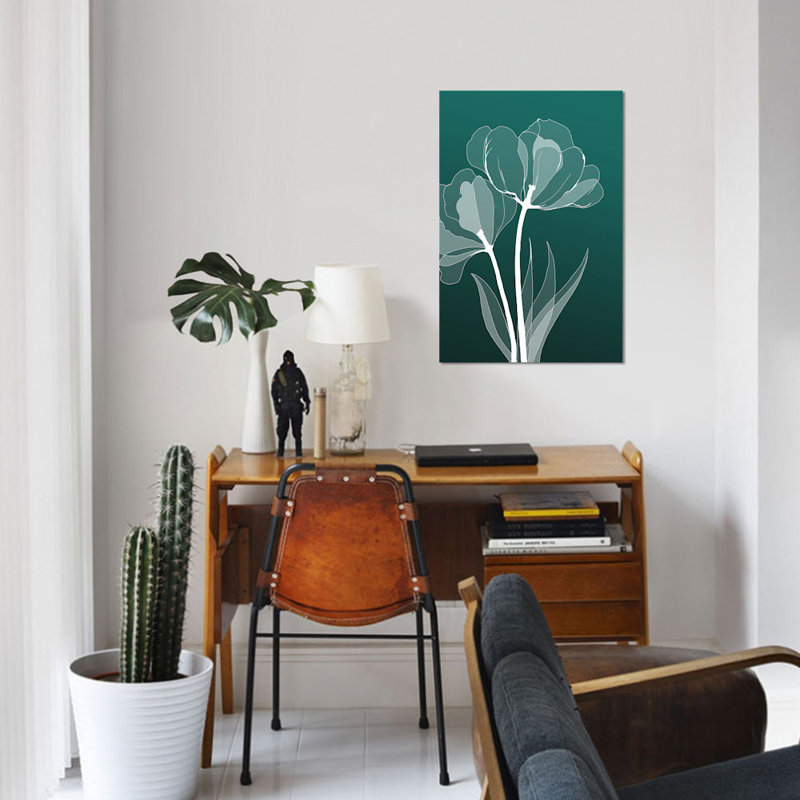 «X-Ray Flowers III», impression sur toile, H 18 po x l 12 po x P 1,5 po, Toile tendue