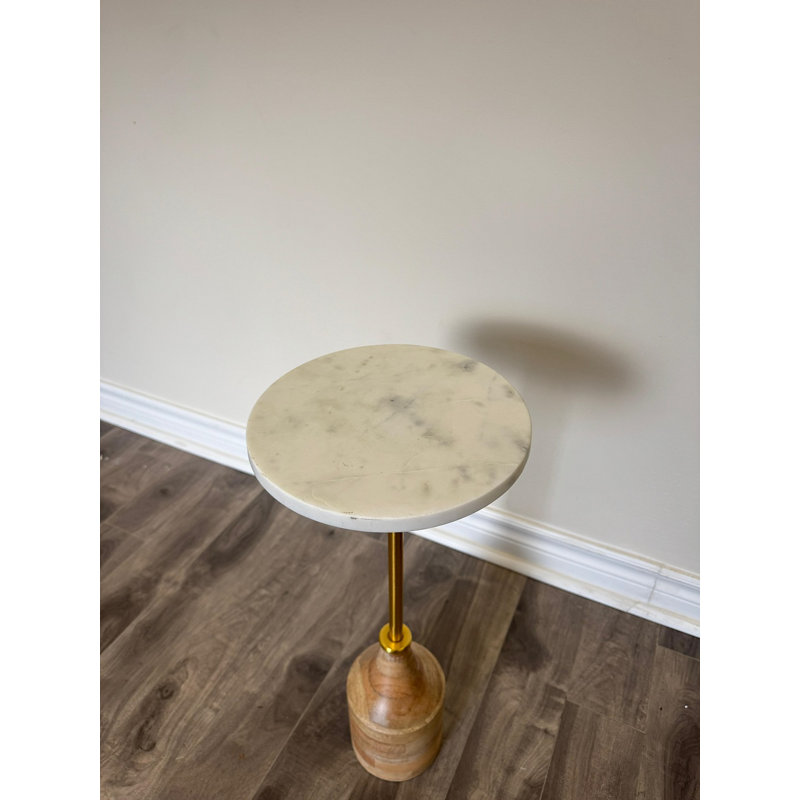 Table d'appoint Cherry, Naturel / or brossé