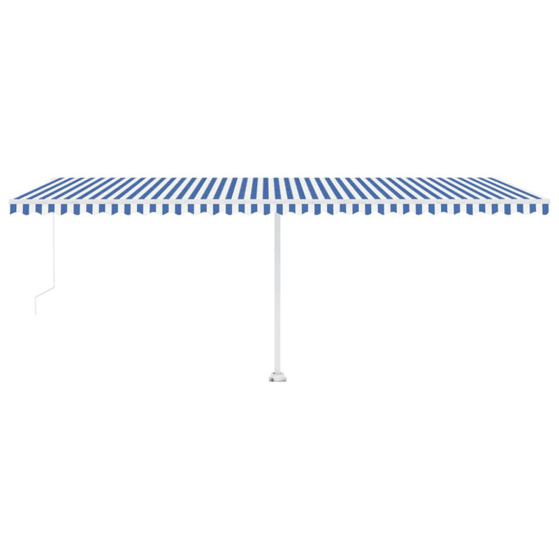 Dakota Fields 3cm D Retractable Patio Awning, Striped, Blue/White