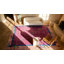 Hand Knotted Pile Fuchsia / Pink 1920s Rectangle Wool Antique Rug