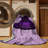 Machine Washable Bleigh Halloween Modern & Contemporary Abstract Rug in Purple – Navy Binding-639634394