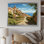 Village italien près de la côte I - Italie, art mural paysage