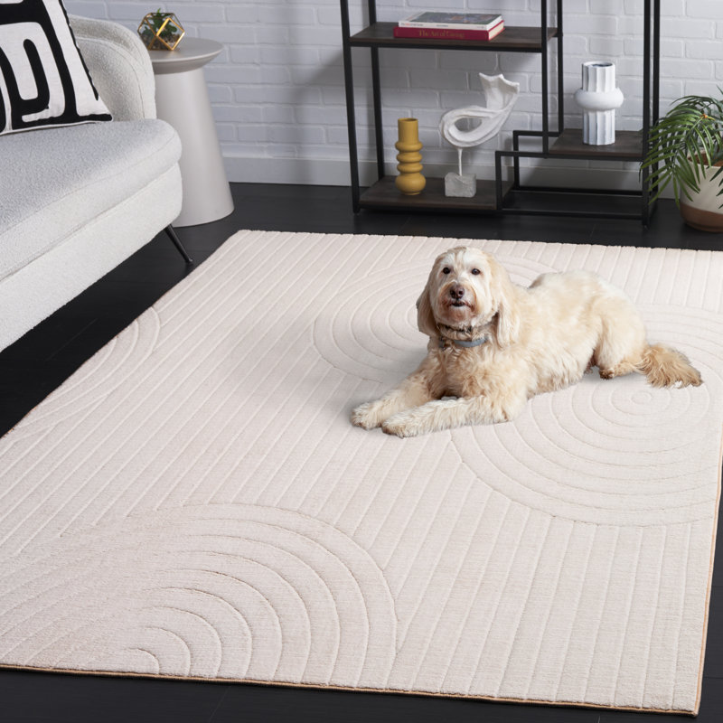 Xhezide Performance Machine Washable Geometric Rug, Rectangle 5' x 8'