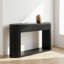 Console élégante avec design cannelé, glissières en métal et tablette de rangement ouverte-467654248