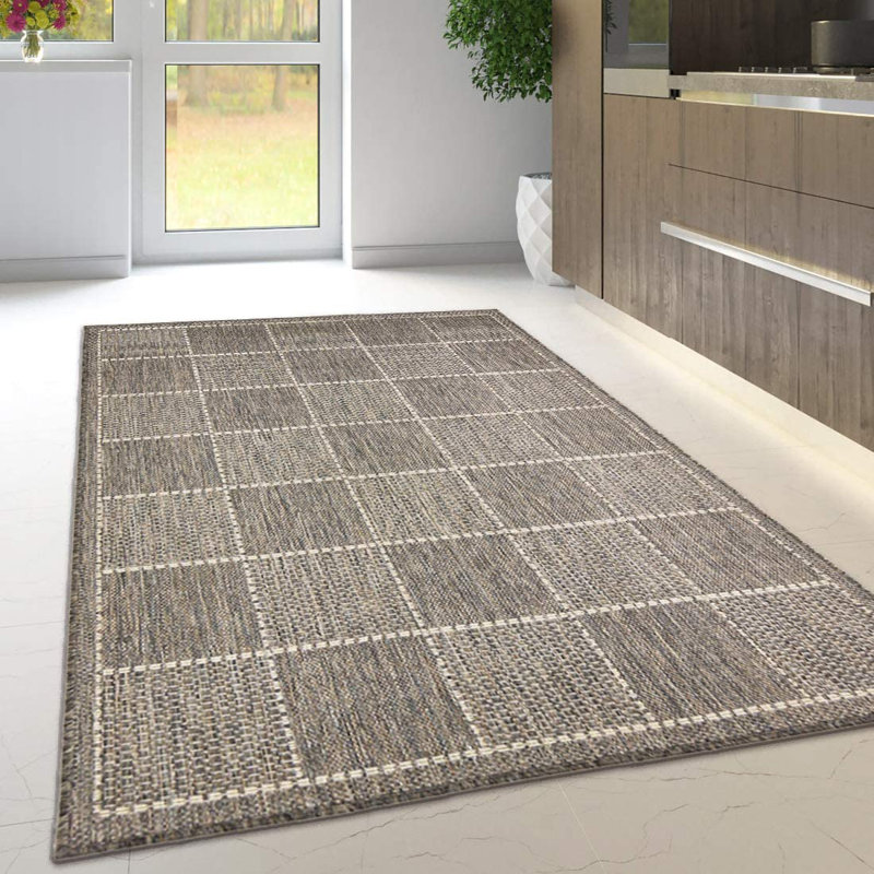 Grunin Machine Woven Grey Indoor / Outdoor Rug, Rectangle 160 x 225cm