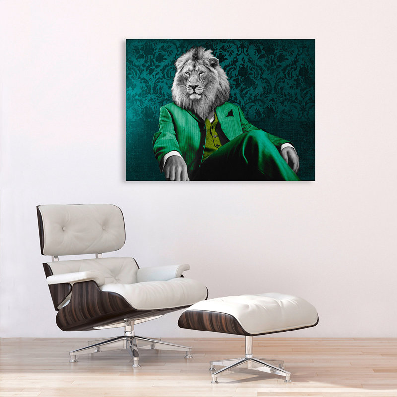 3AP5610 Pensive Leader (Pop Version) by VizLab - Wrapped Canvas Art Prints, 60cm H x 80cm W x 4cm D