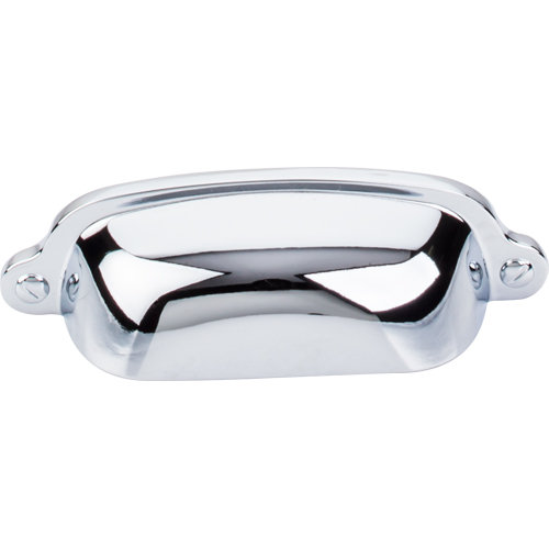 Dakota 2 9/16" Center Cup Pull, Polished Chrome, 2 9/16"