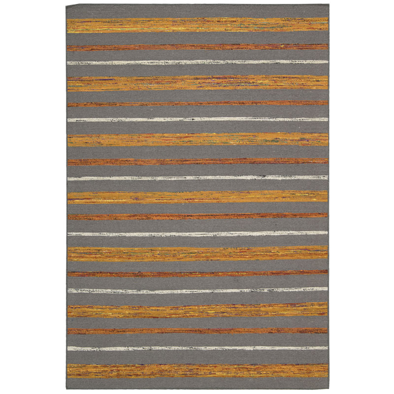 Cay Wool Striped Indoor Rug, Rectangle 5'3" x 7'5"