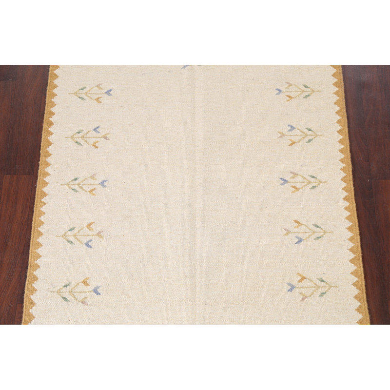 Tapis oriental Pfim Kilim tissé à plat 4 x 6, Rectangle 4 pi 7 po x 6 pi 8 po