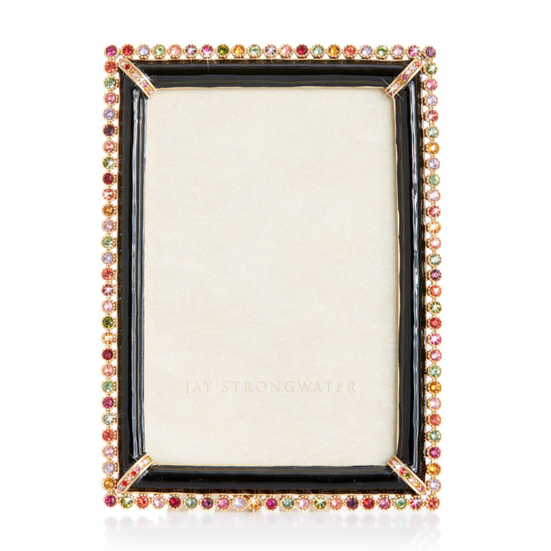 Metal Picture Frame, Gold/Pink/Black, 5" x 7"
