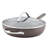 Ayesha Curry Professional Hard Anodized Collection Nonstick Deep Frying Pan with Lid and Helper Handle, 12.25-Inch, Charcoal