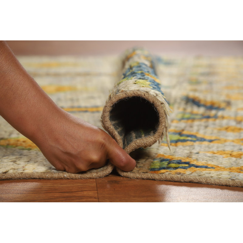 Geometric Wool Moroccan Oriental Rug 3x6