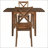 Compact Drop Leaf Dining Set with 2 X-back Chairs for Small Spaces, Extendable Design and Durable Construction
