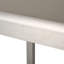 Table de bar d'extérieur légère en aluminium avec plateau en verre gris impureté et cadre antidérapant