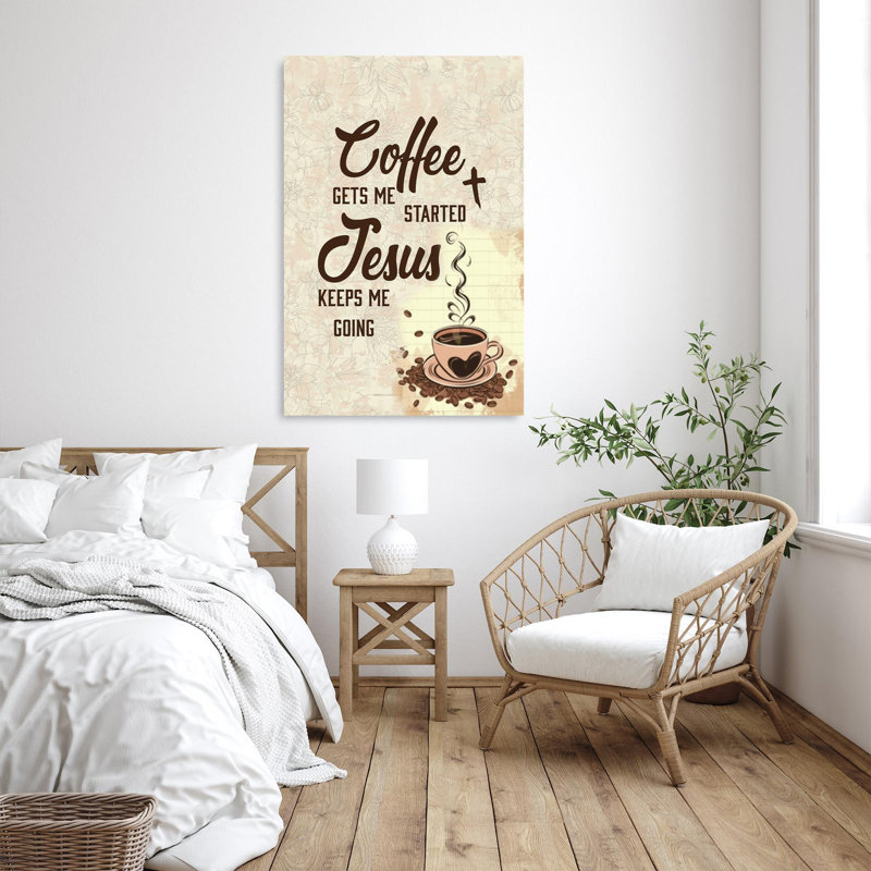 Artyom Coffee Gets Me Démarré sur toile, impression, H 20 po x l 16 po x P 1,25 po