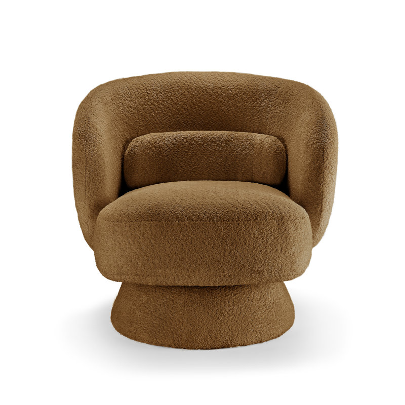 Modern Wallas Sofa Set, Boucle, Rust