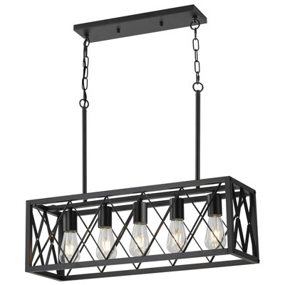 Lustre de ferme 5 lumières pour la salle à manger (ampoules non incluses)