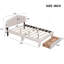 Lit plateforme tapissier avec tiroir Teddy