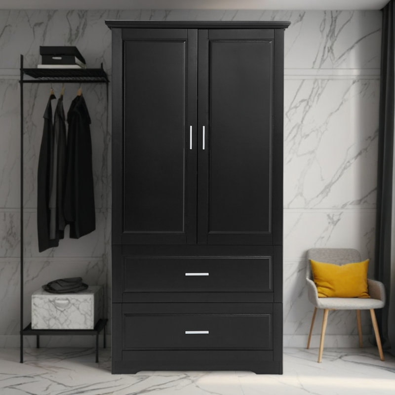 Tall Bathroom Storage Cabinet, Black