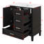 Ensemble de meuble-lavabo 30 po avec lavabo, armoire de rangement moderne avec porte à fermeture douce et 3 tiroirs-2000469233